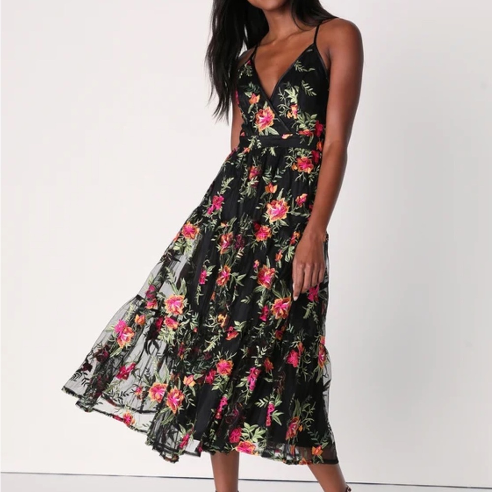 Floral Midi Dress from LuLus